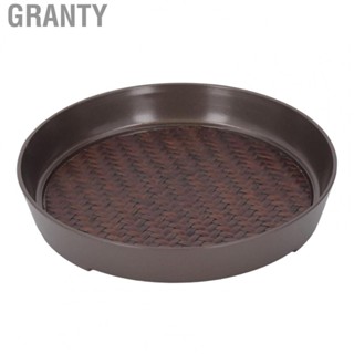 Granty  Serving Tray  Dark Color Simple Style Sturdy Round Small  Tray  for Porch