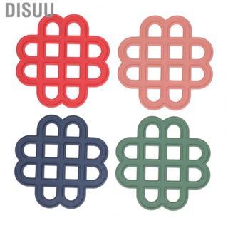 Disuu Silicone Trivet Pad  China Knotted Shape Trivet Holder Pad Temperature Resistant 4Pcs  for Kitchen