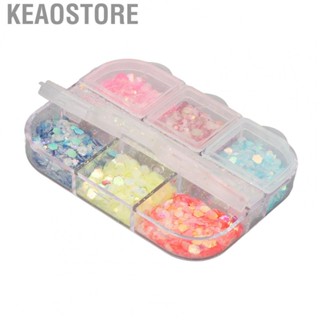 Keaostore Nail Art Sequins  Holographic Style B Women Glitter Nail Sequins Attachable Eco Friendly  for Party