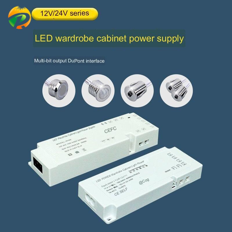 พาวเวอร์ซัพพลาย 12V 24W 36W 60W แบบบางพิเศษ สําหรับตู้เสื้อผ้า