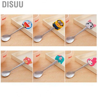 Disuu Creative Cute Stainless Steel  with Silicone Handle Dinner  for Coffee Stirring Small Snacks