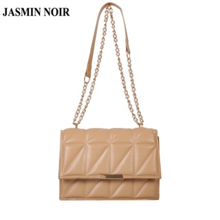 Jasmin NOIR กระเป๋าถือ กระเป๋าสะพายไหล่ สะพายข้าง สายโซ่ ลายสก๊อต ขนาดเล็ก สําหรับผู้หญิง