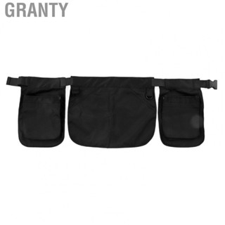 Granty Tool Waist Belt Bag  Washable Multi Pocket Waist Apron Bag Zipper Closure Black  for Hiking for Gardening Tools