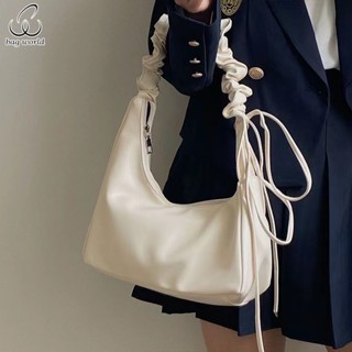 Bag World ผู้หญิงแฟชั่นใหม่กระเป๋าจีบยอดนิยมหนึ่งร้อยไหล่กระเป๋าสะพาย