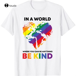 เสื้อคนอ้วน Nieuwe Worden Soort In Een Wereld Waar Je Kan Van Alles Lgbt เกย์ไพรด์วิทเสื้อยืด S-5XL Katoen Tee Shirt uni