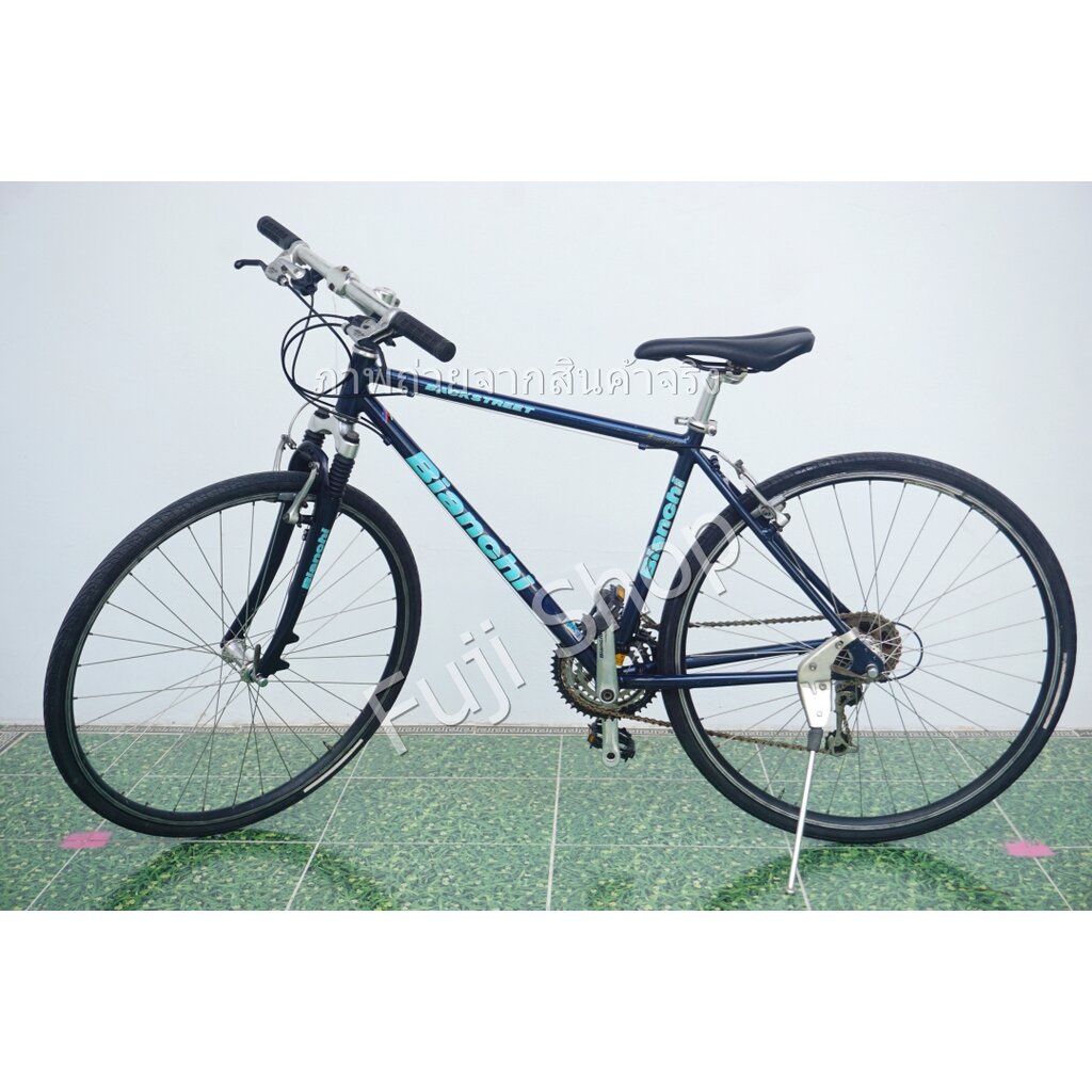 จักรยานไฮบริดญี่ปุ่น - ล้อ 28 นิ้ว - มีเกียร์ - อลูมิเนียม - Bianchi Back Street - สีน้ำเงิน [จักรยานมือสอง]