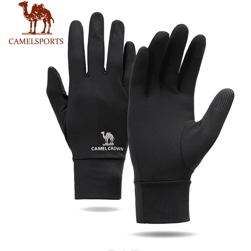 CAMEL SPORTS ถุงมือ ผ้าฟลีซ กันน้ํา ให้ความอบอุ่น กันลื่น สัมผัสหน้าจอได้ เหมาะกับการวิ่ง เล่นกีฬา ขี่จักรยานยนต์ สกี เดินป่า กลางแจ้ง สําหรับผู้หญิง และผู้ชาย