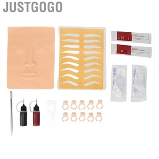 Justgogo Practice Kit Tattoo Practice Set Reuseable Training Supplies for Eyeliner for Beginners