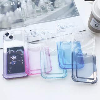 เคสโทรศัพท์มือถือ ไล่โทนสี กันกระแทก พร้อมช่องใส่บัตร สําหรับ Tecno Spark 10 10C 9 8C 8T 8P 8 Go 2022 Pro 5G