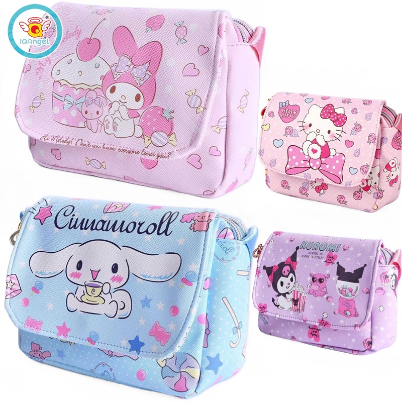 IQ Angel กระเป๋าสะพายไหล่สาวน่ารักกันน้ำได้ กระเป๋าสะพายข้าง Hello Kitty ใบเล็ก