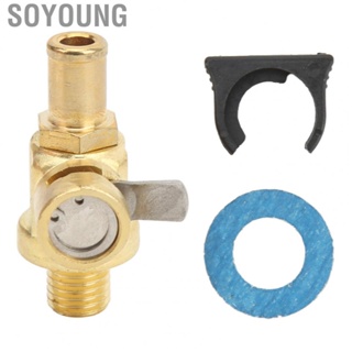 Soyoung F109 Oil Pan Drain Valve Metal 1.5 Thread Quick Engine Oil Drain Switch with Straight Hose End for Cars Light Trucks Vans Commercial Engines