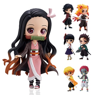 โมเดลฟิกเกอร์ PVC อนิเมะดาบพิฆาตอสูร Nezuko Tanjirou Zenitsu Inosuke Kyoujurou Giyuu Kawaii Qposket ของขวัญ ของเล่นสะสม