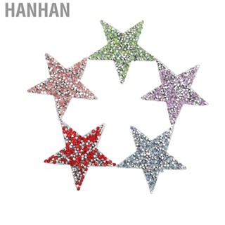 Hanhan Star Iron On   5pcs 6cm Pentagram Shape Cloth   for Bags for Robes for T Shirts