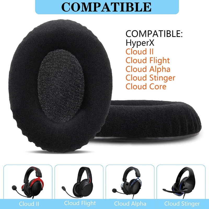 WU Breathable Earpads สําหรับ HyperX Cloud2 หูฟังแผ่นรองหูฟังหูฟังหูฟังหน่วยความจําโฟมแผ่นรองหูฟัง