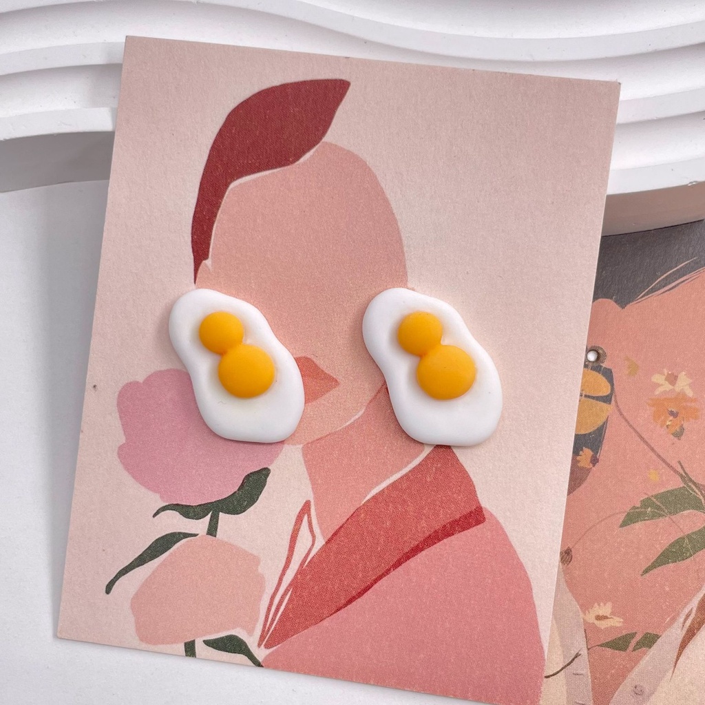 [2#] ไข่ดาวลวก ซีรีส์ การ์ตูน เครื่องประดับเรซิน อุปกรณ์ diy เคสโทรศัพท์ ครีมกาว แฮนด์เมด กิ๊บติดผม แผ่นแปะรู ขนาดเล็ก รองเท้า หัวเข็มขัด อุปกรณ์เสริม FN