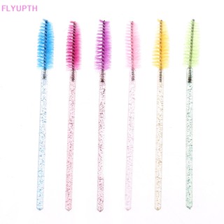 Flyup แปรงปัดขนตา ใช้แล้วทิ้ง 50 ชิ้น พร้อมแท่งคริสตัล หวีคิ้ว แปรงแต่งหน้า TH