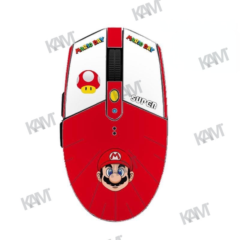 Kam Mouse Side Grip สติกเกอร์ยืดสติกเกอร์เคลือบด้านกันลื่นฟิล์มป้องกันดูดซับเหงื่อการ์ตูนผิวเมาส์สำหรับ Logitech G102 G304 ฟิล์มป้องกันรอยขีดข่วน