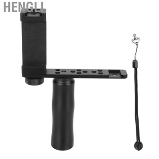 Hengli Smartphone Vlogging Hand Grip with Phone  Holder Wrist Strap Cold Shoe Mount 1/4in Screw Holes for Filmmaking Video Record