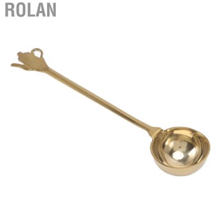 Rolan Stainless Steel Coffee Measuring Scoop Gold Long Handle Measuring Tablespoon for Coffee