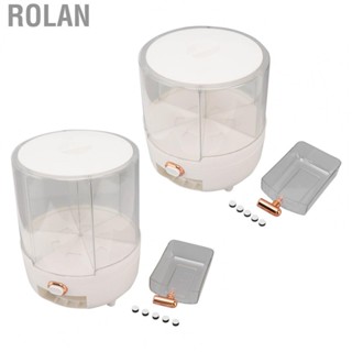 Rolan 360 Degree Rotating Rice Dispenser Sealed Dry Cereal Grain Bucket Dispenser Moisture-proof Kitchen  Container Storage Box