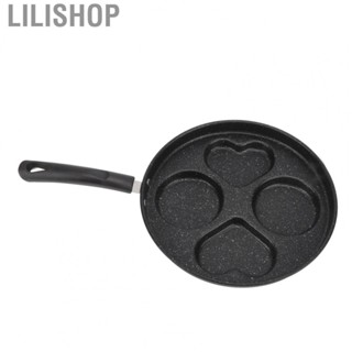 Lilishop Breakfast Cooking Pan  Iron Material Easy Cleaning Egg Pancake Pan Healthy 4 Cups  for Burger for Pancake