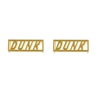 Dv1490-161 หัวเข็มขัดโลหะ จี้รูปตัวอักษร DUNK สําหรับตกแต่งรองเท้าผ้าใบ
