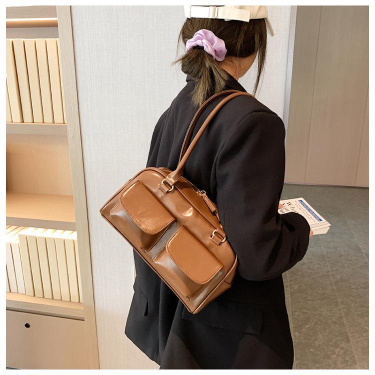 กระเป๋าถือ จุของได้เยอะ มีซิป bag กระเป๋าผู้หญิง สไตล์เกาหลี ความจุสูง handbag