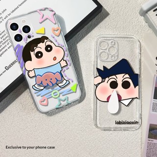 เคสโทรศัพท์มือถือ ซิลิโคนนุ่ม TPU ใส ลายการ์ตูนชินจัง ช้าง หมุนได้ สําหรับ Vivo Y11 Y12 Y12i Y12S Y21 Y21S Y20 Y11S Y33S Y15S Y15A Y51A Y51 Y31 2021 V21E S1 Y30I