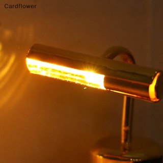 &lt;Cardflower&gt; โคมไฟตั้งโต๊ะ LED 1:12 สีทอง สําหรับตกแต่งบ้านตุ๊กตา