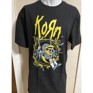 เสื้อยืด ลาย Korn สีดํา ไซซ์ 5XL