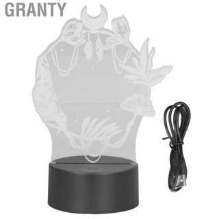 Granty Table Lamp 7 Colors Soft Lighting 3D Night Light Gifts Desk Decoration