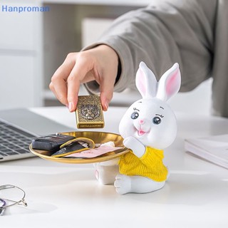 Hanproman&gt; ถาดรูปปั้นกระต่าย สําหรับตกแต่งบ้าน ห้องนั่งเล่น