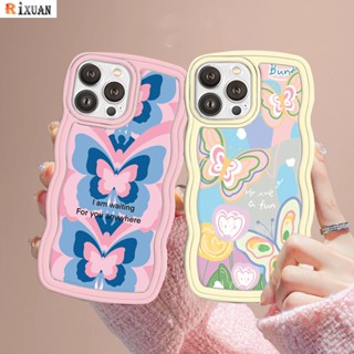 Rixuan เคสโทรศัพท์มือถือ แบบนิ่ม ลายผีเสื้อ สําหรับ Redmi Note 12 Pro A2 A1 Note 11 11S 10 10C 10A 9C 9A 9T Note10 Note9 Note8 Poco M5S M3 Pro X3 NFC