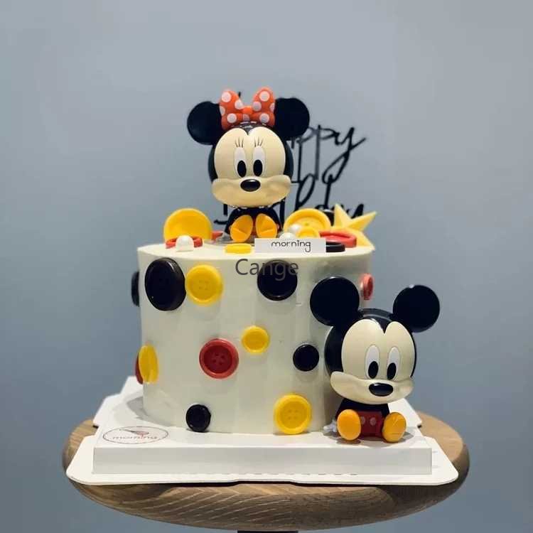 มิกกี้ มินนี่ การ์ตูนตกแต่งเค้กเด็ก อุปกรณ์ตกแต่งเค้กวันเกิด - รูปที่ 3