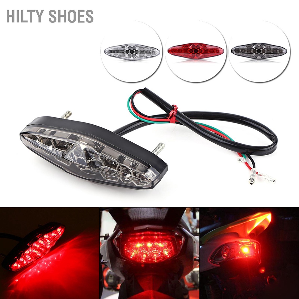 HILTY SHOES 12V 15 LED รถจักรยานยนต์ เบรคหยุดวิ่งไฟท้ายไฟท้ายรถ ATV Dirt Bike Universal