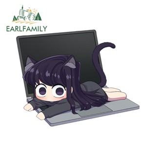 Earlfamily สติกเกอร์ ลาย Komi San สําหรับติดตกแต่งรถยนต์ แล็ปท็อป สเก็ตบอร์ด 13 ซม. x 10.2 ซม.