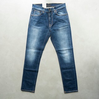 *[SALE] Lean Dean Blue Ridge ยีนส์ฟอก ทรงกระบอกเล็กกึ่งเดฟ Nudie ของแท้ 100%