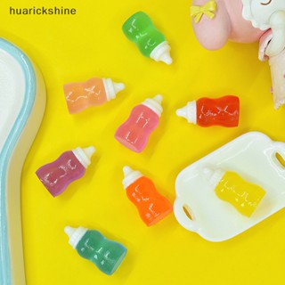 Huarickshine^^ ขวดนมเรืองแสงในที่มืด ขนาดเล็ก สําหรับตกแต่งบ้านตุ๊กตา 10 ชิ้น