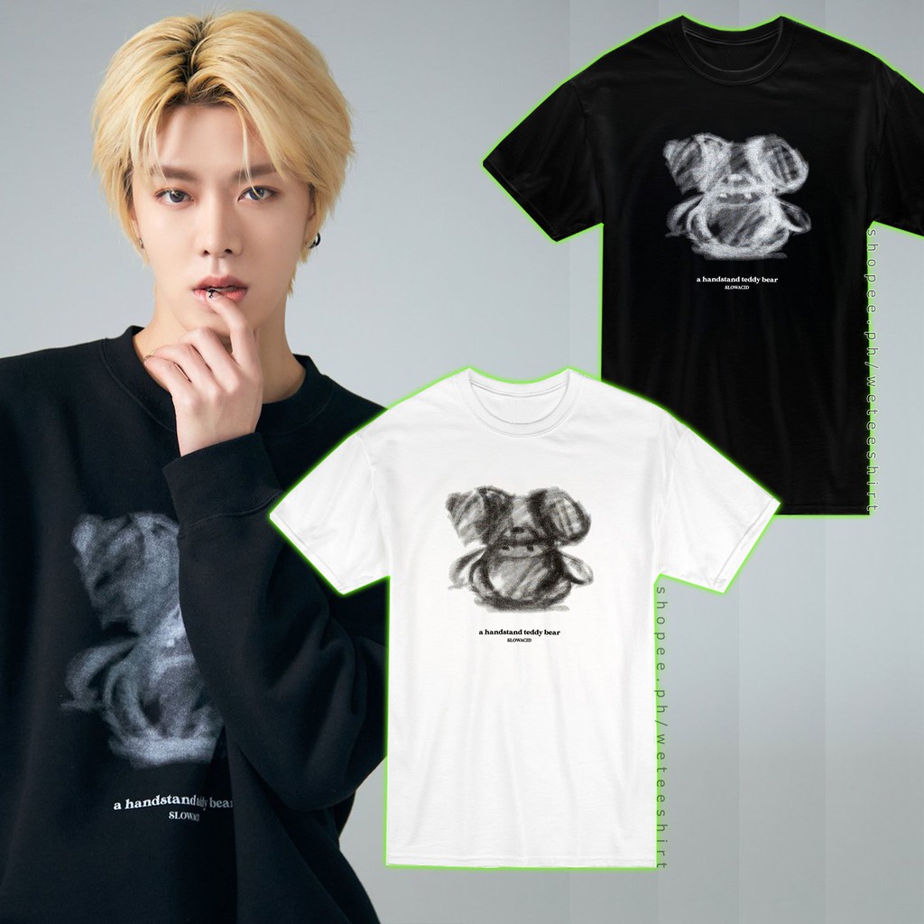 ใหม่ NCT 127 Yuta Teddy Island X Slowacid T-Shirt / A Handstand Teddy Bear Shirt Outfit / NCTzens Me