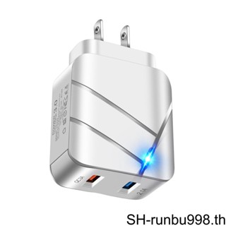 (runbu)QC3 0 อะแดปเตอร์ที่ชาร์จ USB 28W สมาร์ทโฟน พร้อมพอร์ตคู่ สําหรับชาร์จโทรศัพท์มือถือ