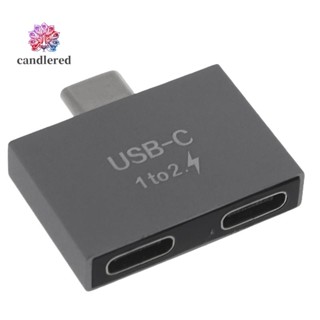 อะแดปเตอร์แปลงแยก USB C ตัวผู้ เป็น USB C ตัวเมียคู่ สําหรับ USB C PD ที่ชาร์จ PC แล็ปท็อป