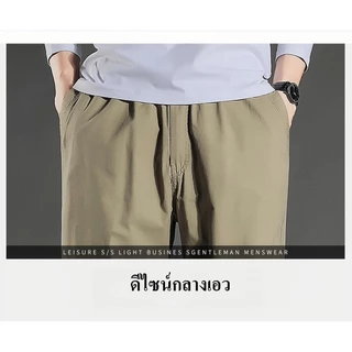 BeCoolMan🍃กางเกงขายาวผู้ชาย กางเกงคาร์โก้ ห้าสี(M-4XL)ขนาดใหญ่ กางเกงคาร์โก กลางแจ้งแบบลำลอง ชนิดหลวมตรง การออกแบบหลายกระเป๋า