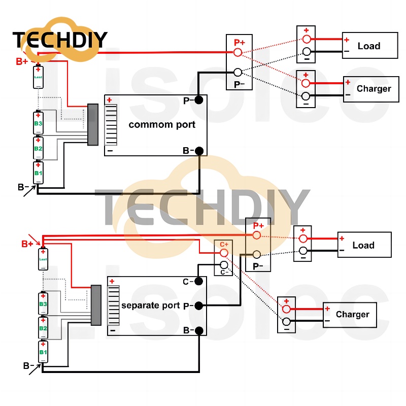 บอร์ดแบตเตอรี่ลิเธียม 10S 36V 20A 18650 21700 Lipo Li-ion รูปที่ 7