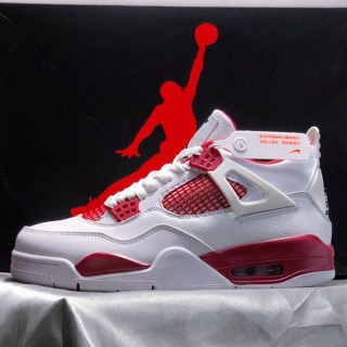 Air JORDAN 4 "ALTERNATE 89" รองเท้าผ้าใบลําลอง สําหรับผู้ชาย สีขาว สีแดง เหมาะกับการเล่นกีฬา บาสเก็ตบอล SN293