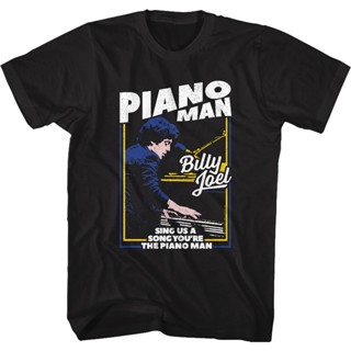 เสื้อยืด พิมพ์ลาย Sing Us A Song Youre The Piano Man Billy Joel สําหรับผู้ชาย