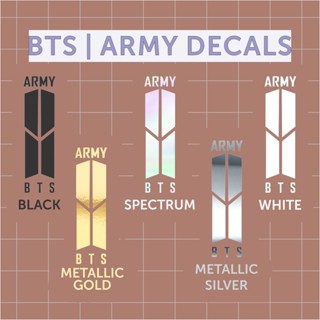 BTS ARMY LOGO HOLO DECALS STICKER for FLASK CAR TUMBLER PHONE MUG LAPTOP BT21