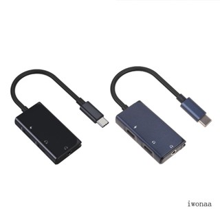 Iwo อะแดปเตอร์ฮับ USB-C Type-C 3 5Aux + PD 60W ชาร์จเร็ว 3 พอร์ต สําหรับ MacBooks แล็ปท็อป โน้ตบุ๊ก Pro