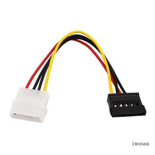 Iwo สายเคเบิลอะแดปเตอร์แปลงไฟ 4Pins 4Pin IDE Molex เป็น 15pin Series