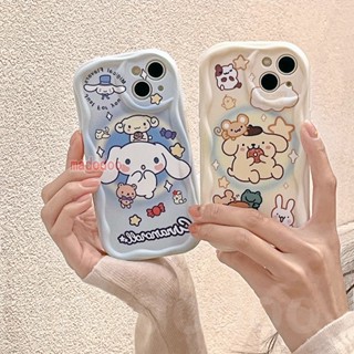 Cartoon Casing for iPhone 15 14 Pro Max 13 12 11 ProMax X XS XR 7 8 6 6S Plus SE 2020 Cute Cinnamon Pochacco Cream Edge Fine Hole Airbag Anti-fall Protection Phone Case Cover NY 03