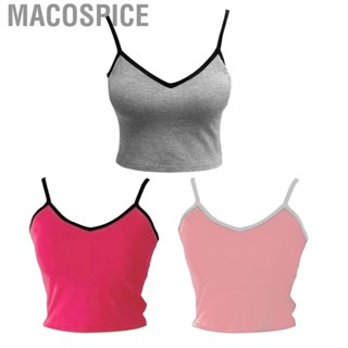 Macospice Women Sleeveless Tank Tops  Strappy Easy To Match Casual Fashion for Outing Party